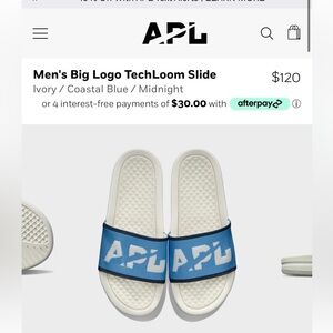 Men’s big logo techloom slide size 9